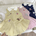 [summer clothing big sale free shipping] girls' preppy style vest dress summer clothing  new style children's baby casual po