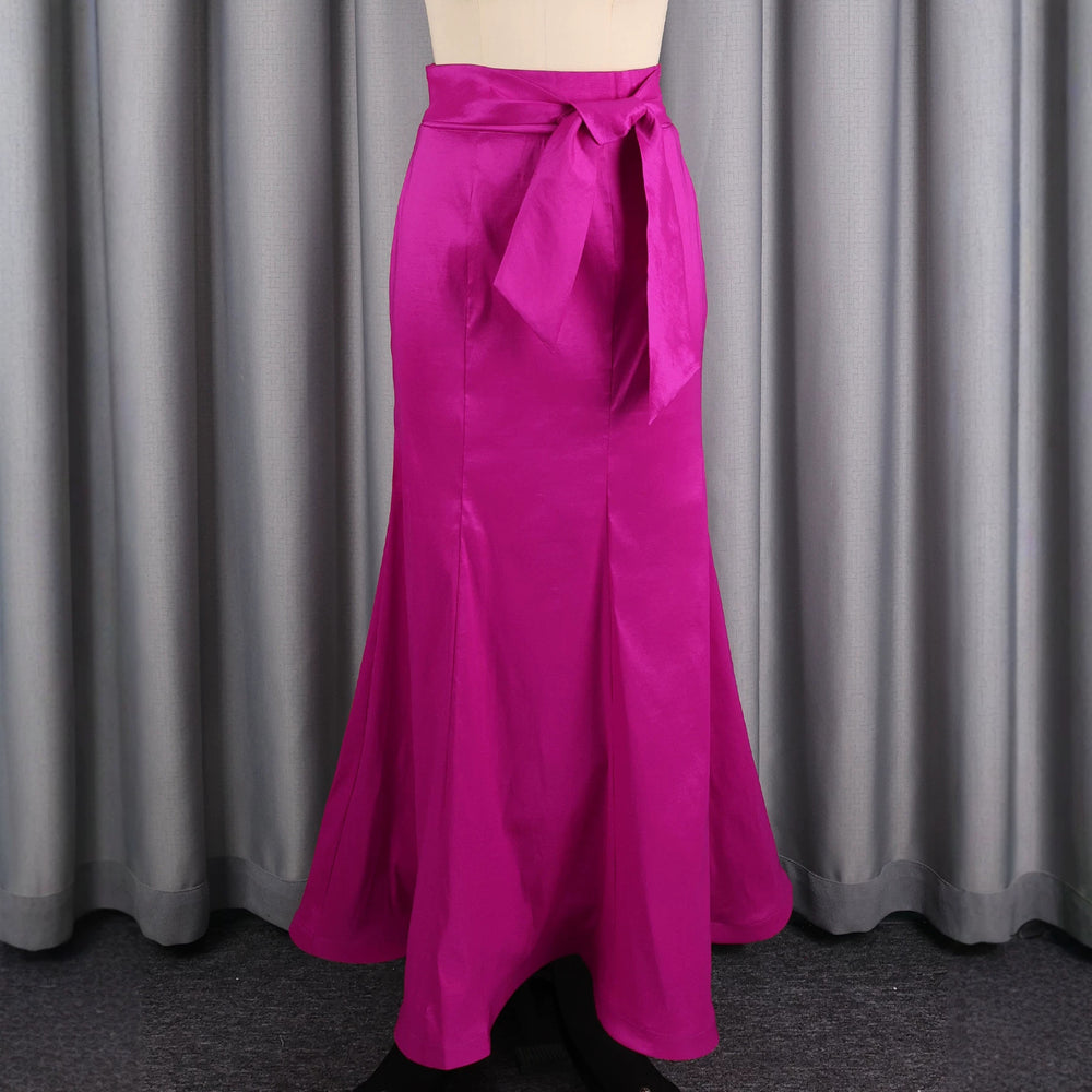 European and american chic elegant slimming midi skirt - versatile party & gathering bow-tie fishtail skirt