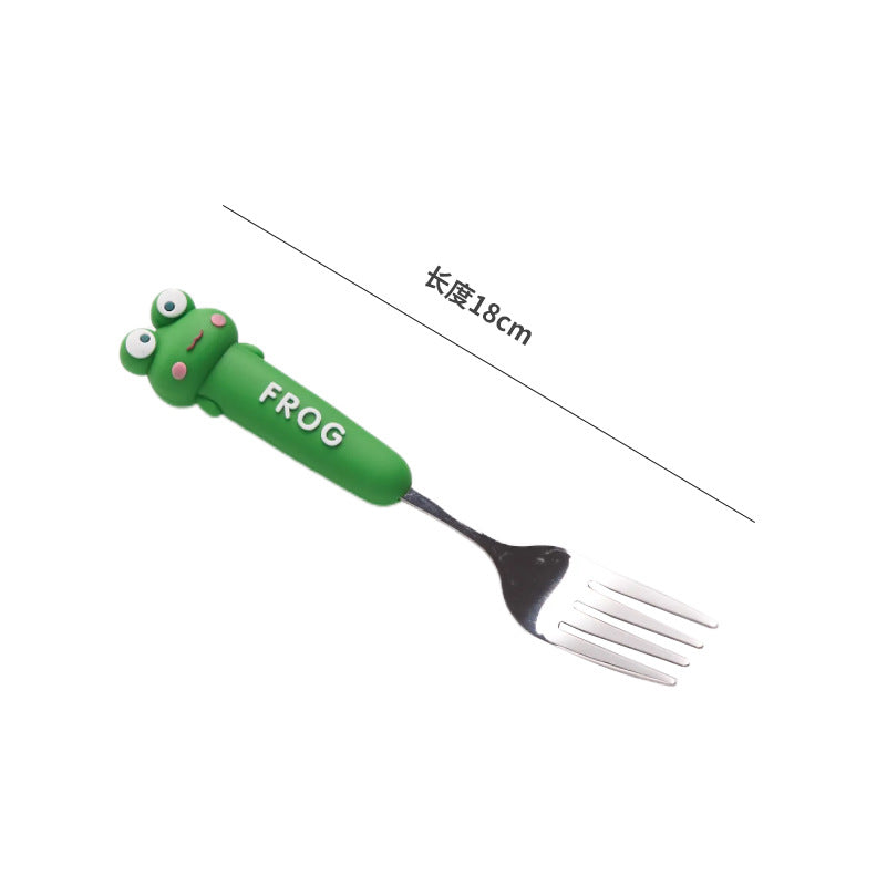High-style, detachable, anti-scald handle fork and spoon set. cartoon design, perfect for kids' mealtimes. includes a fork, spoon, and soup spoon. wholesale options available for home use