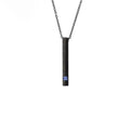new product fashioneasiest for matchfashion style couple cuboid necklace mirror stainless steel stereo rod diamond pendant
