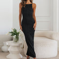 summer new european and american cross-border foreign trade women's camisole maxi dress, fashionable sleeveless bodycon dress