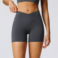new arrival sports shorts for women outwear peach butt tight yoga shorts cross waistband sexy fitness pants