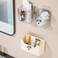 Bathroom toothbrush toothpaste comb storage rack - no drilling required - sink countertop washbasin toilet waste towel storage box