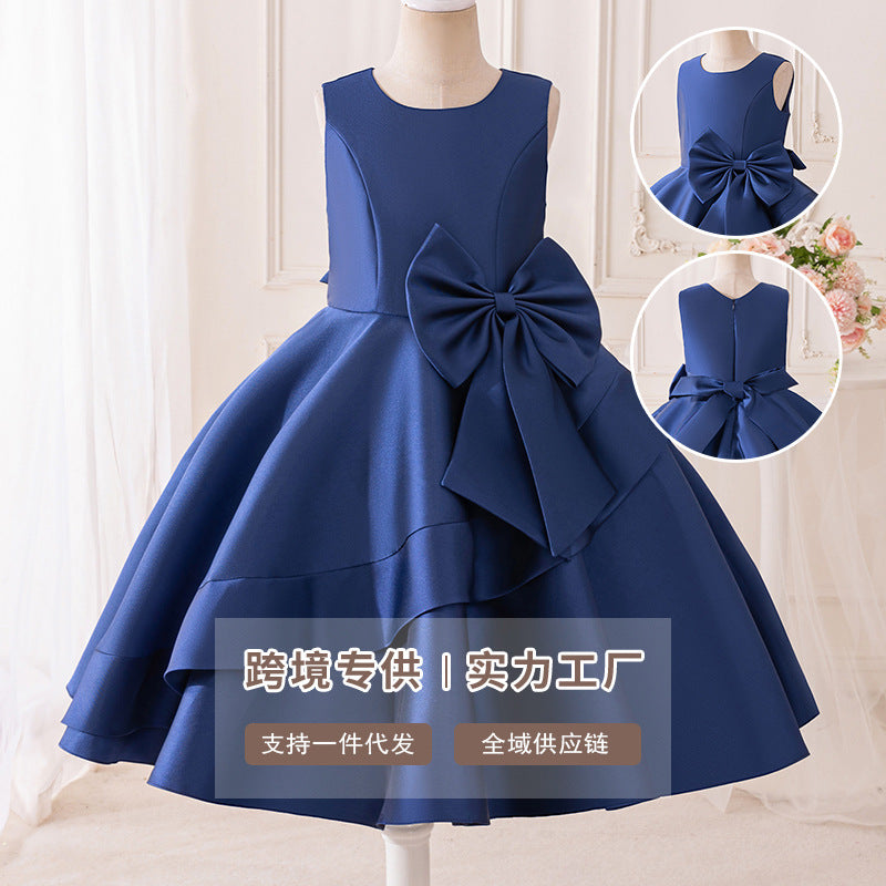 European and american cross-border oem girls' dresses  new collection - little girl princess dress, children's piano recital outfit