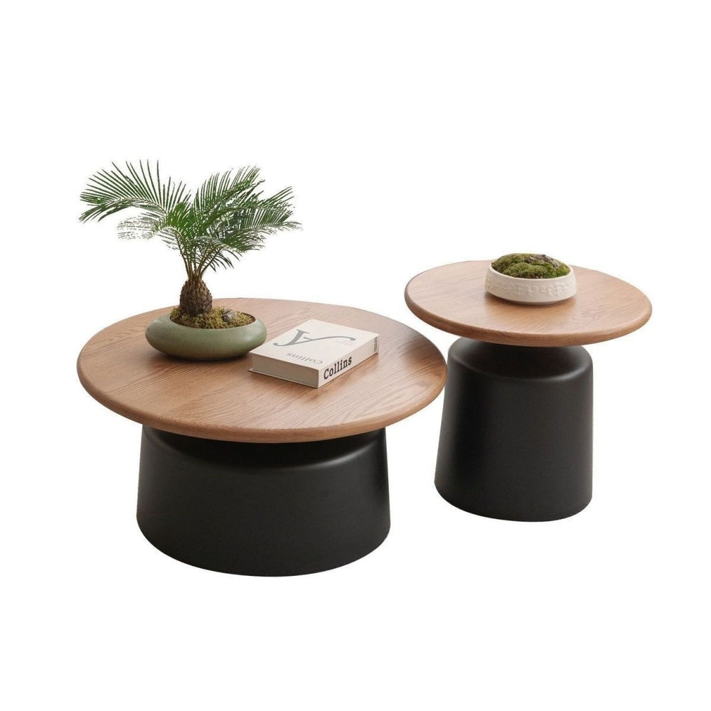 Cream style solid wood coffee table living room for home small apartment casual modern popular side table new arrival round japanese tea table