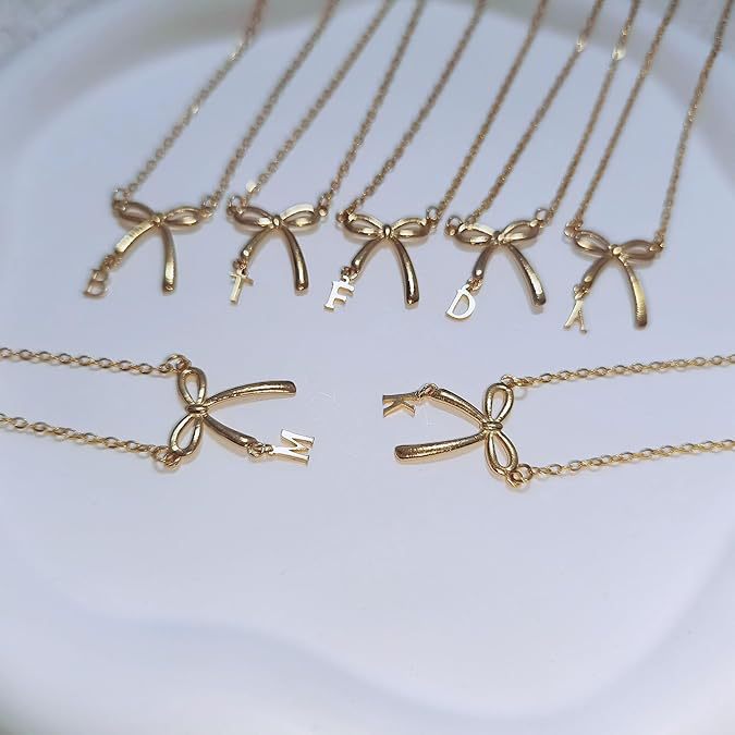 Amazon cross-border new arrival: bowknot necklace for women - unique, stylish, minimalist gold clavicle chain - wholesale from manufacturer