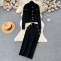 Fall and winter socialite tweed style wear women's knitting shirt three-piece sleeveless vest cardiganoutwear hip-covering skirt