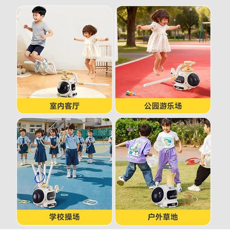 new arrival: 3-in-1 kids' sports helicopter jump rope machine - indoor/outdoor multiplayer competitive sensory integration training toy