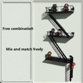 Trendy multi-tiered staircase shelf set - iron art wall-mounted storage rack for home bedroom decoration and organization