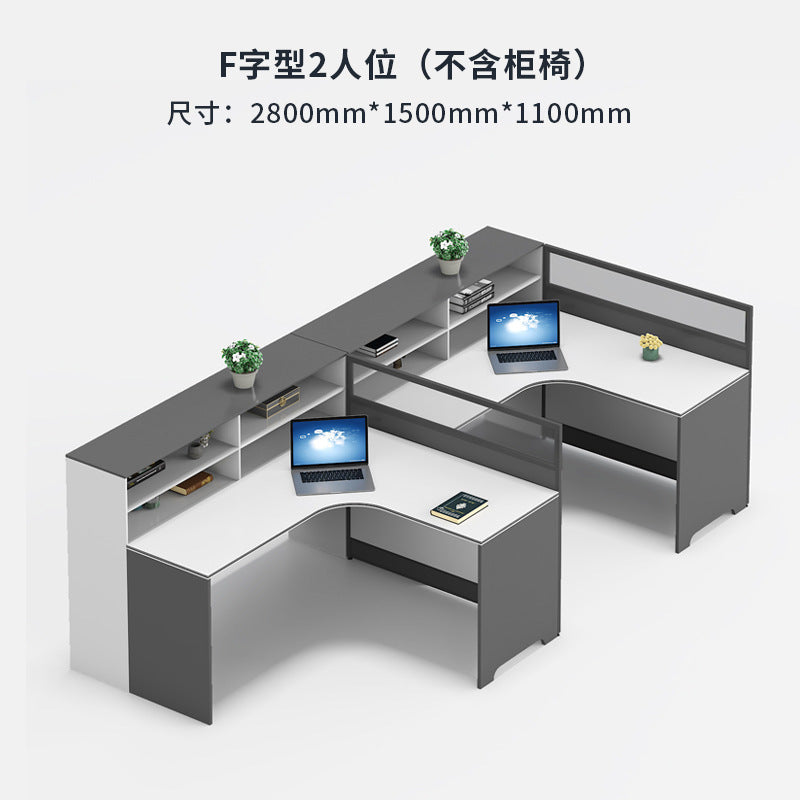 Saint li office desk partition - modern minimalist workstation for 4/6 people - ideal for finance offices - desk and chair combination