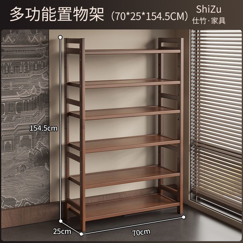 Solid wood chinoiserie tea set storage rack tea ornaments display rack tea cabinet small tea room storage cabinet