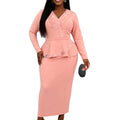 Fashionable banquet fitted ruffle hem bodycon dress - work-ready professional v-neck beaded elegant dress
