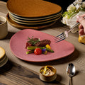 Creative stylish triangle stoneware dinner plate western food steak plate pasta plate cooking plate home practical large dish plate
