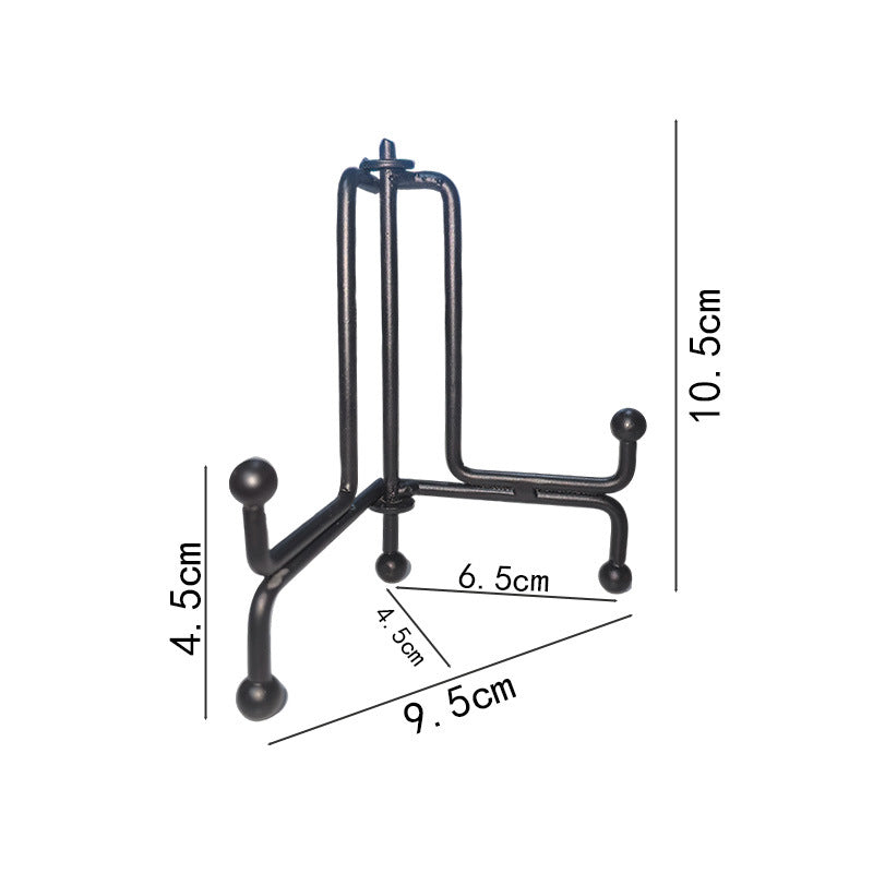 Ins style metal bracket netease cloud vinyl record storage desktop clock support bracket iron ceramic plate bracket