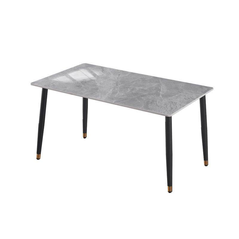 Rock slab dining table combination modern casual italian for home dining table small apartment rectangular simple dining table