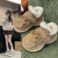 plus sizethick solefashion sports cotton boots for women  winternew arrivalfleece-linedthickenedfashionthick soleincrease