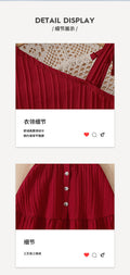 girls' summer dress set - burgundy one-shoulder tie-up cami top and skirt two-piece outfit for little girls