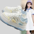 Girls' athletic shoes - new autumn  collection: breathable mesh sneakers, white shoes, student skate shoes for mid-to-large children and kids