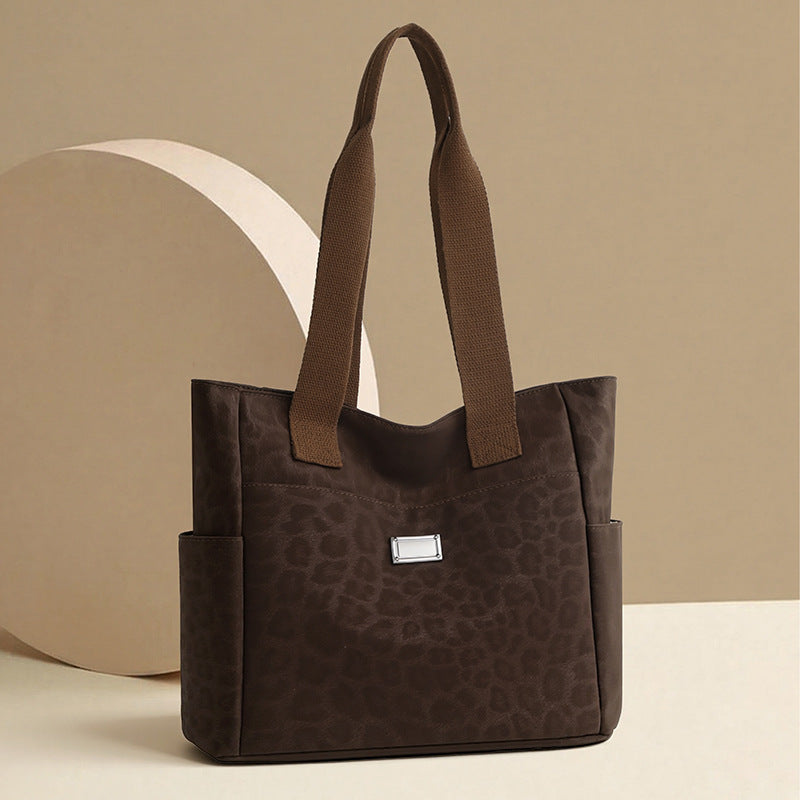 2026 new leopard print women's handbag tote - stylish, versatile, shoulder bag, large capacity, lightweight commuter tote