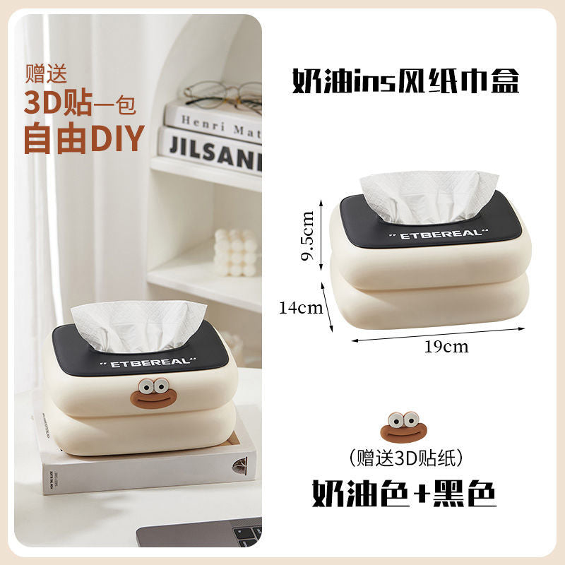 Desktop tissue box living room cute paper box for home coffee table ornaments creative paper box spring tissue storage box