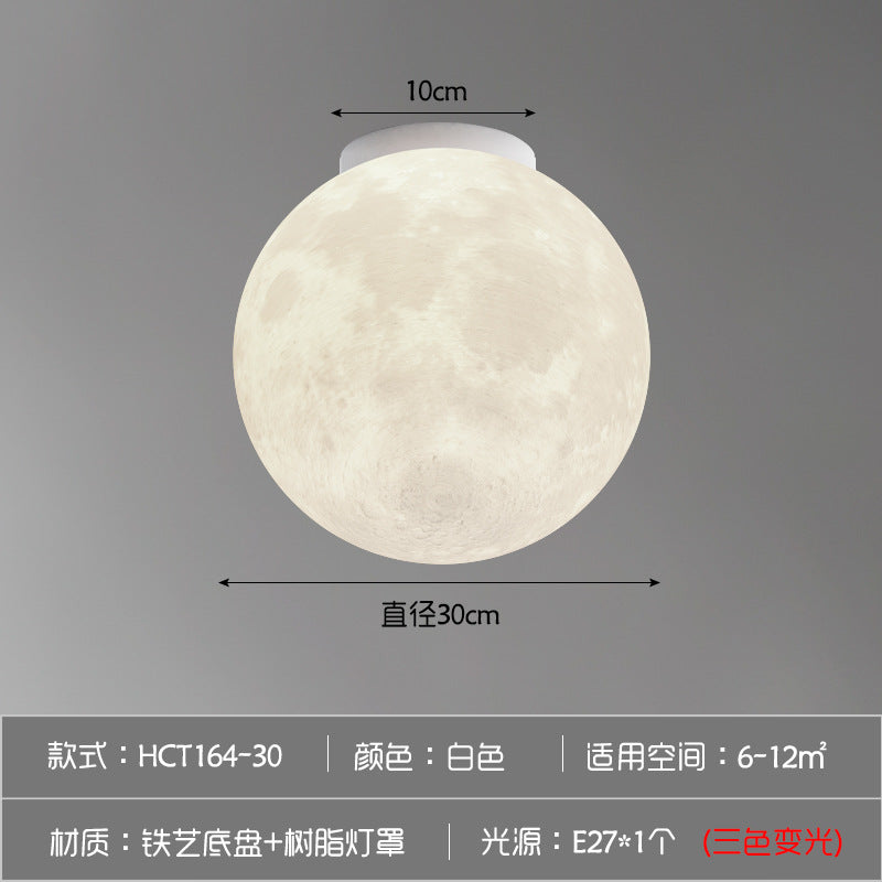 Creative Moon Light Large Modern Simple Aisle Corridor Ceiling Light Creative Children's Room Bedroom Moon Lighting