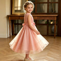 Girls' chiffon a-line dress - casual, slim-fit, perfect for everyday wear and vacation. ready-to-ship, cross-border e-commerce, children's clothing