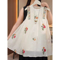 Girls' summer dress  new style: trendy sleeveless tank dress for kids, stylish princess sundress for girls