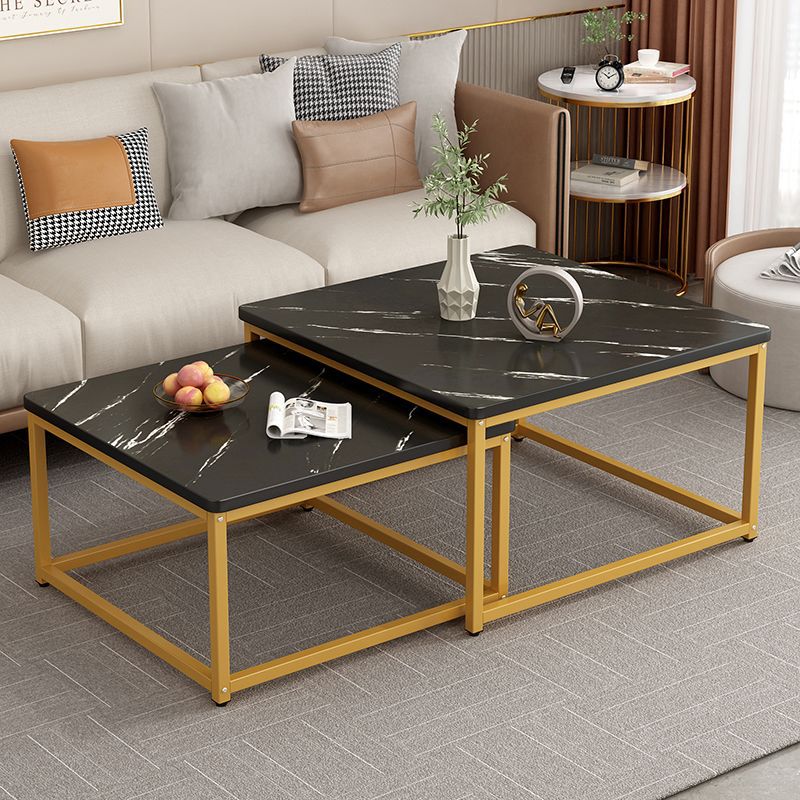 Accessible luxury square coffee table living room rental house for home small table casual modern small apartment tea table 2026new arrival
