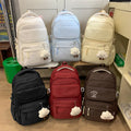 Backpack casual forest style fresh casual backpack cloud pendant preppy style high school student large capacity backpack