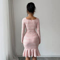cross-border fashion: european & american long-sleeve, short plaid jacket & chanel-inspired dress