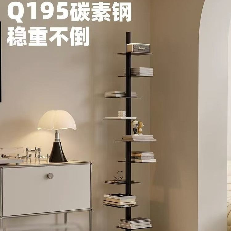 Rotating invisible bookshelf floor-standing trendy iron art creative storage aromatherapy shelf flower stand indoor home use other