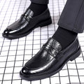 Leather shoes men's business formal wear casualmen live broadcast springnew arrival british work cross-border large size slip-on leather shoes