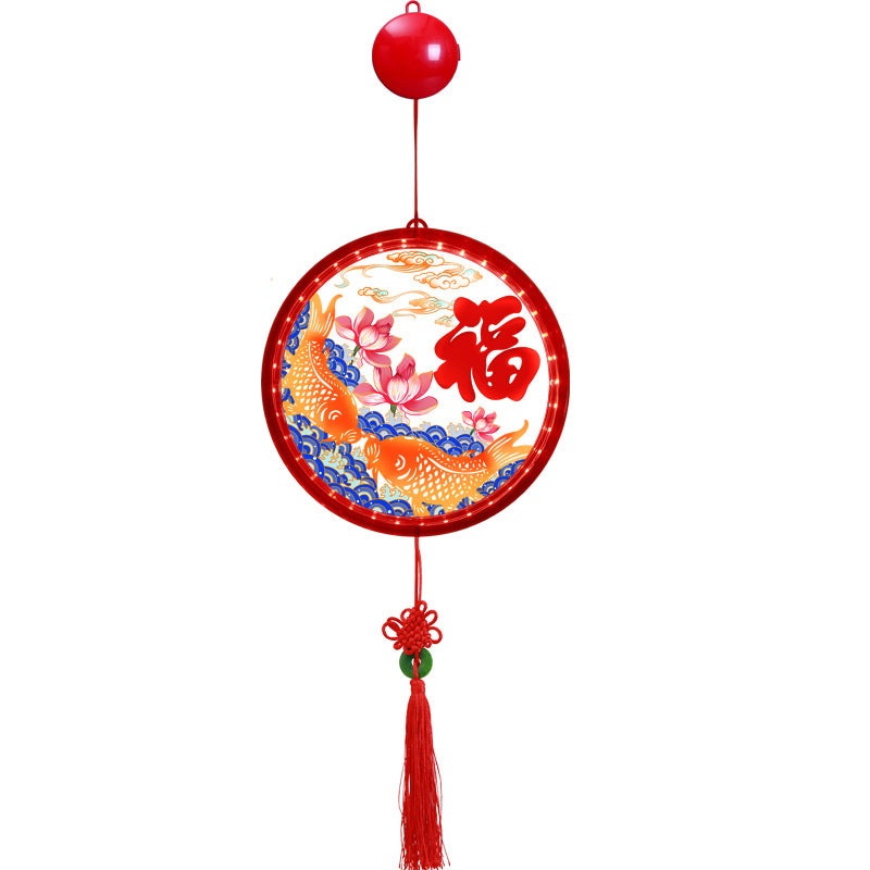 Festival cartoon ambient light hanging light Fu character wedding festive decorative light Spring Festival arrangement pendant indoor lighting ornament