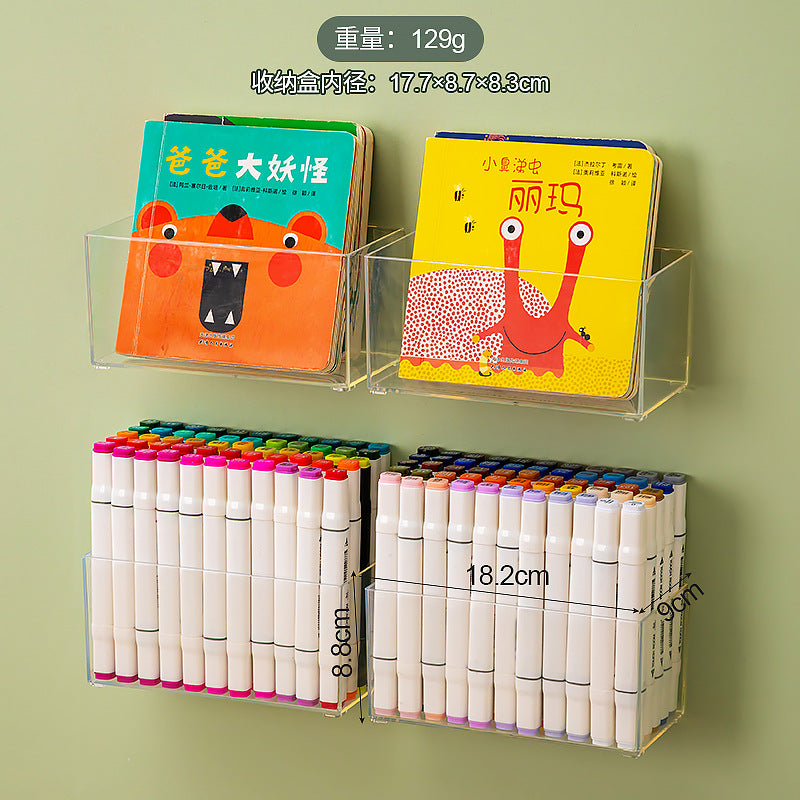 Art raw lead painting special pen holder wall hanging storage box plastic square watercolor pen marker storage box