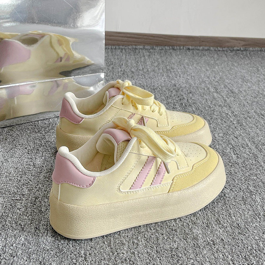 Argan shoes women's white shoes2026new arrival spring and summer with skirt niche styleeasiest for match student casual sports thick sole sneakers