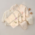 Babylon baby autumn clothes suitpure cottonkidsintimatesbaby long johns quilted pajamas thin cotton shirt heattech style