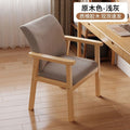 Dining chair solid wood for home single modern casual computer chair study sedentary casual entertainment mahjong chair office chair