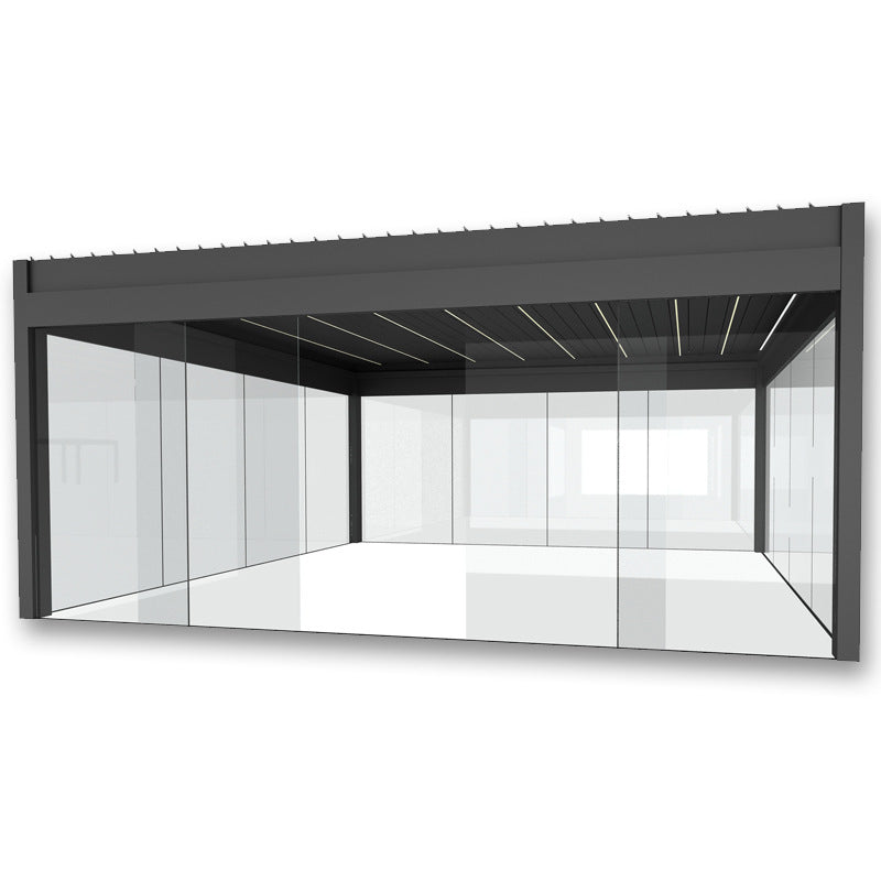 Bioclimatic gazebo pavilion adjustable louver roof pergola