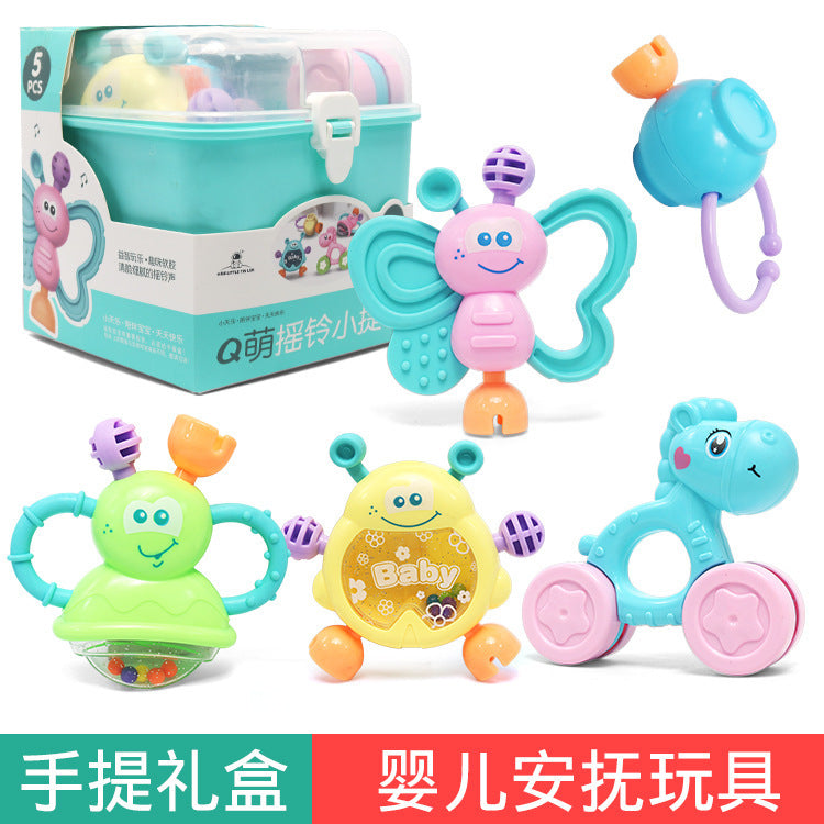 Baby Toys 3-6-12 Months Educational Storage Box Hand Rattle Newborn Toddler Toothpaste Baby 0-1 Years Old Toothpaste