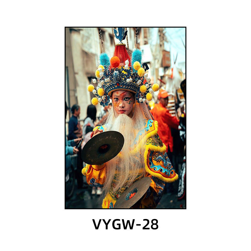 Chaoshan English song and dance decorative painting restaurant hotel box ethnic characteristics traditional culture hanging painting hot pot shop mural