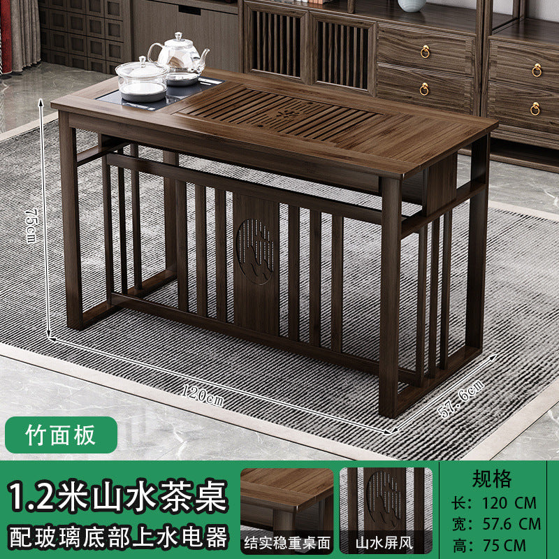 Balcony tea table and chair combination New Chinese-style office household small apartment Kung Fu tea table Boiling water integrated tea making table