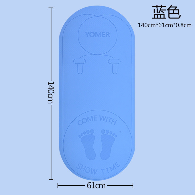 Tpe oval jump rope mat - non-slip yoga mat, thickened shock absorption, silent and soundproof, specifically designed for jumping rope and aerobics, home use, 140cm