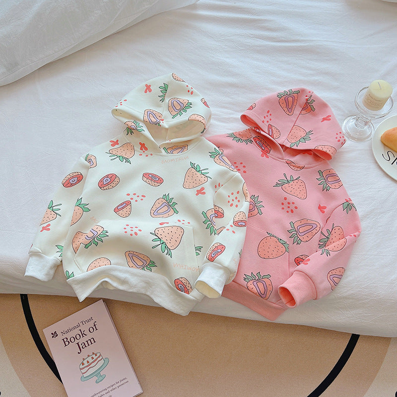 Girls' sweatshirt  spring/autumn new arrival top, stylish and trendy autumn base layer for young children and toddlers, girls' autumn fashion