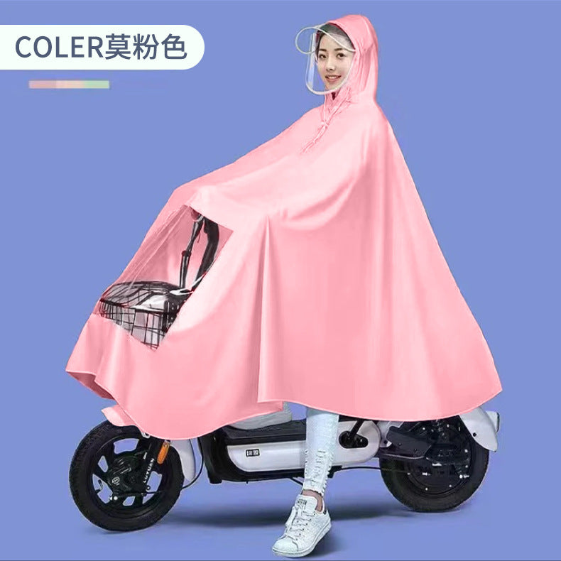 Oxford cloth raincoat motorcycle electric vehicle long plus size battery car special poncho anti-storm thickened plus size cross-border