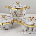 Hot selling food warmer container 3pcsexport open mirror octagonal thermal lunch box 2l-2.5l-3l