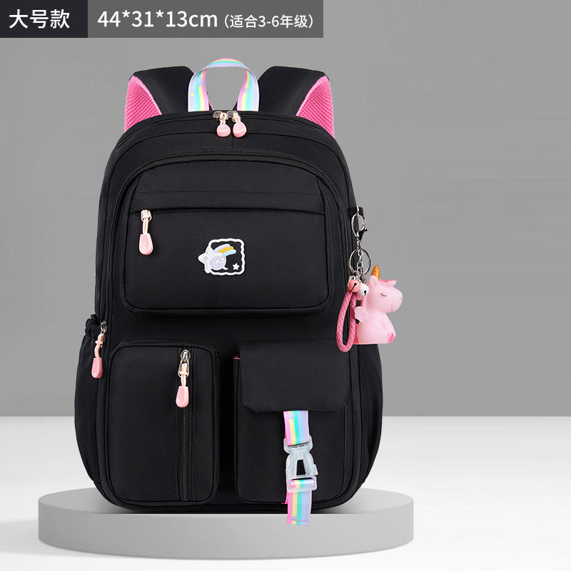 New primary school schoolbag female lightweight spine protection 1-3-6 grade Korean version of children's cartoon backpack wholesale