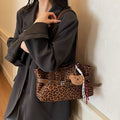 2025 new autumn/winter women's retro leopard print handbag - versatile shoulder bag, light luxury texture, perfect for work and commuting