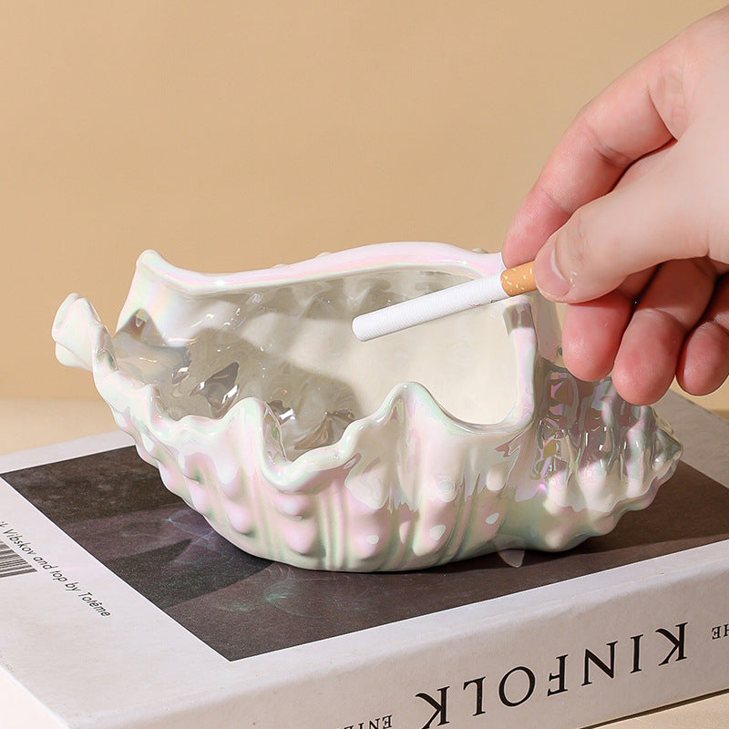 Ashtray accessible luxuryfor homeliving room ornamentsinsclassy sense conch creative ceramic easy to clean ashtray office