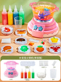 Pink [trial version] electric hot pot machine 4 bottles and 8 molds (17-piece set)