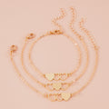 new arrivalfashion accessible luxury bracelet fashion best selling creative stainless steel heart chain bracelet 3-piece set
